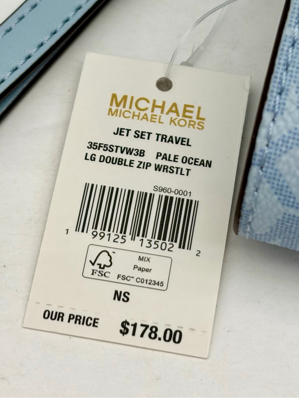 Michael Kors Ombre Blue MK Signature Crossbody with Wristlet Wallet Set - Picture 10 of 11